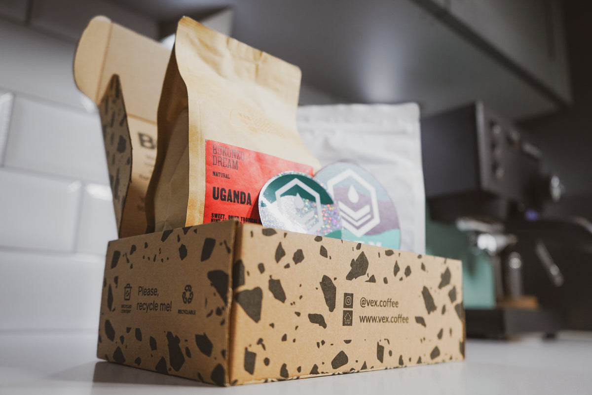 Coffee subscription box with free gifts